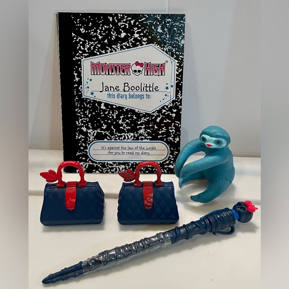 2 Variants of Monster High Jane Boolittle Dolls, Pink Lip & Purple Lip Variants - Picture 10 of 16